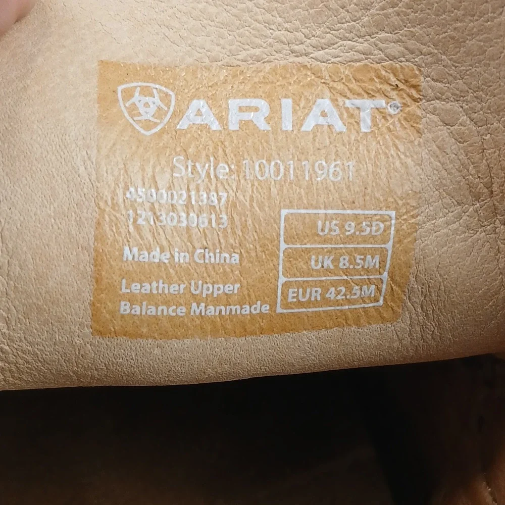 Ariat Gleeson 9.5 Mens Shoes Boat Moc Brown Casual